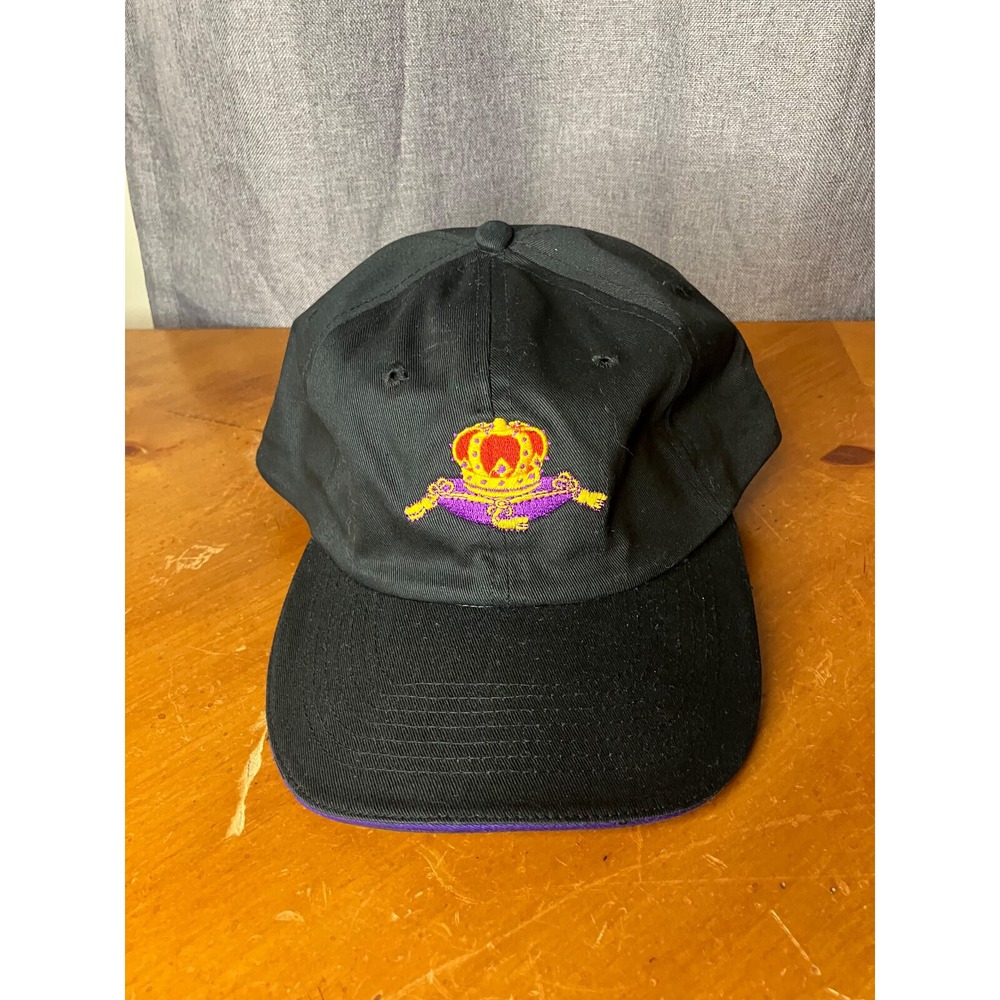 Vintage Crown Royal Seagram Black Adjustable Dad Hat Cap Embroidered